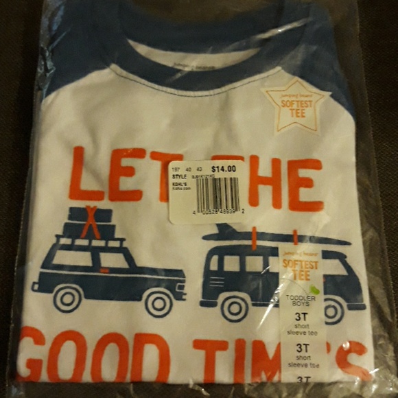 5 for $20! Jumping Beans® Vehicle Raglan Graphic - Picture 2 of 2